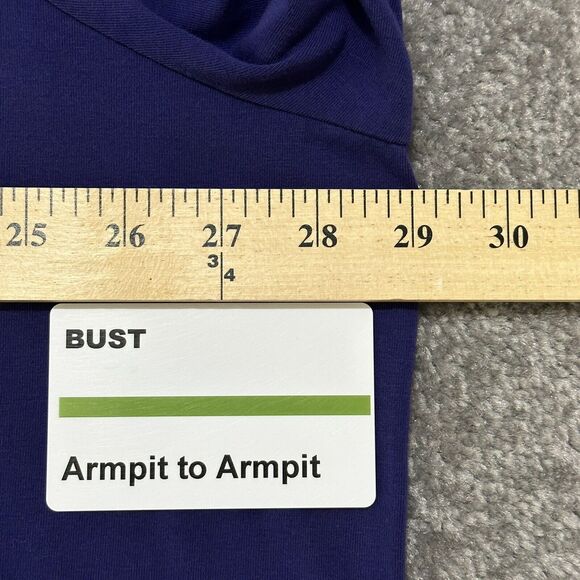 Catherines Suprema Collection Shirt Women 3X Blue‎ Turtleneck Long Sleeve F61 - Picture 10 of 12